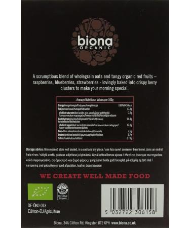 Biona Organic Wild Berry Crispy Granola 375g - Buy Online on GoSupps.com