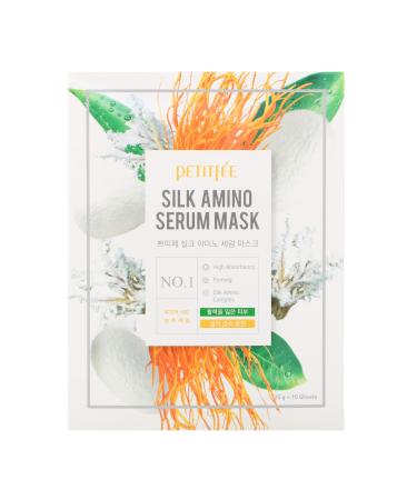 Petitfee Silk Amino Serum Beauty Mask 10 Masks 25 g Each