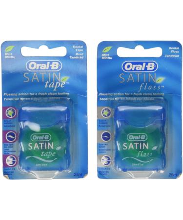 Braun Oral-B Satin Floss 25m 86722 (Pack of 2) - Buy Online on GoSupps.com