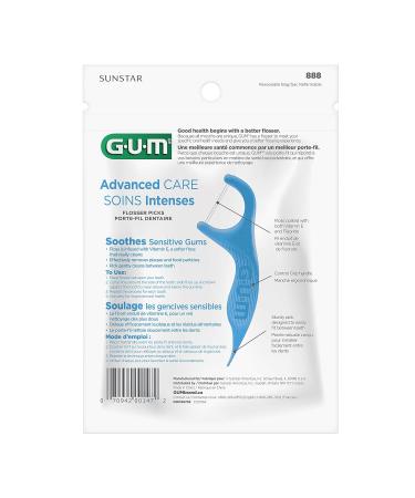 GUM Advanced Care Flossers Fresh Mint with Vitamin E & Fluoride - 600 Flossers (4 packs) - Buy Online on GoSupps.com