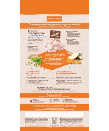 Nature's Variety Healthy Grains - Mini Adult Dog Food - White Fish - 1.5kg - Buy Online on GoSupps.com