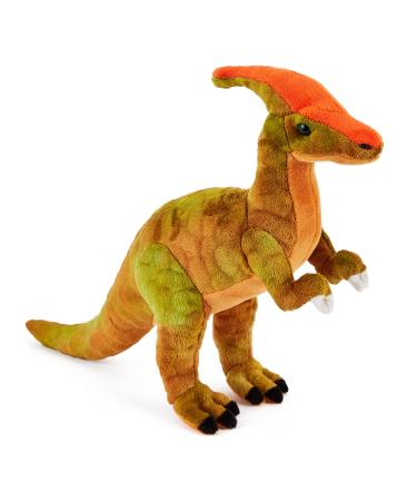 Zappi Co Plush Children's Stuffed Soft Cuddly Plush Toy-Part of Safari Animals Collection Perfect for Kids (29cm Depth)(Parasaurolophus Dinosaur)