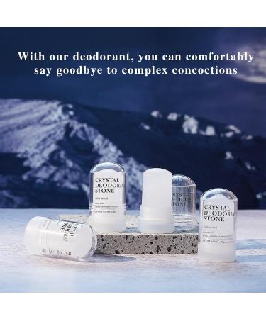 4 Pcs Natural Crystal Deodorant Stone - Unscented Long Lasting Deodorant Stick for Women Teens & Men - 100% Thai Crystal Travel Size 2.1 Ounce - Buy Online on GoSupps.com