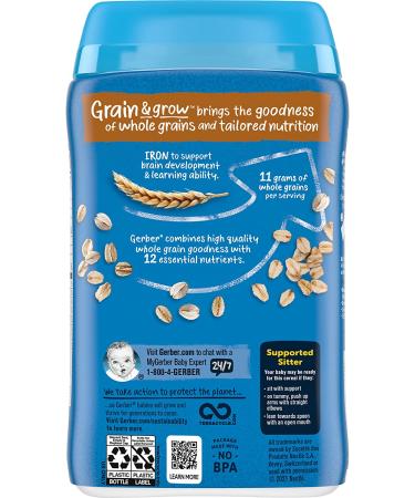 Gerber 1st Foods Oatmeal Cereal for Baby | Non-GMO, Whole Grains & Essential Nutrients | Pack of 9 Canisters | 8-Ounce Each - Buy Online on GoSupps.com