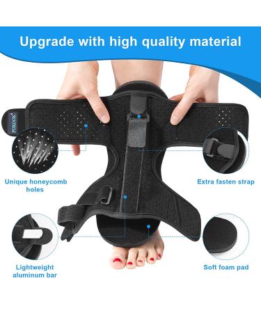 Plantar Fasciitis Night Splint - Adjustable Support Brace for Effective Treatment - Black - Buy Online on GoSupps.com