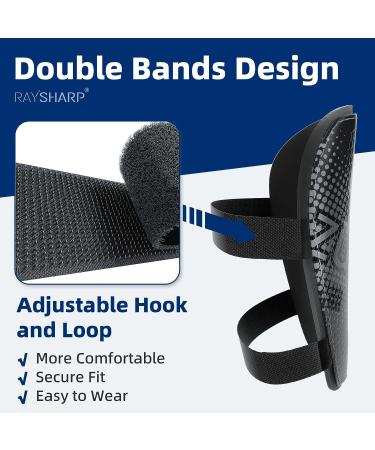 RAYSHARP Youth Soccer Shin Guards - Adjustable Straps, Comfortable & Durable - Black X-Small - Buy Online on GoSupps.com