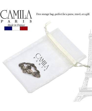 Camila Paris V107 3.5 Inches French Hair Barrettes Clips - Handmade Strong Hold Grip for Women, No Slip & Durable Styling Accessories - Made in France - Buy Online on GoSupps.com