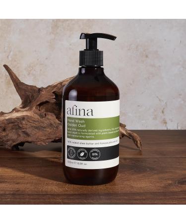 Afina Golden Oud Luxury Hand Wash - Sensual Blend of Spicy, Creamy Floral Notes Backed With Warm Ambery & Woody Undertones - 500mlx2 - Buy Online on GoSupps.com