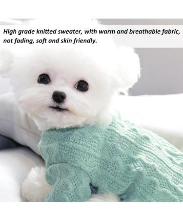 Warm Dog Sweater for Small & Medium Dogs | Actoys Cozy Pet Pullover | Winter Cat Sweater - Green L - Buy Online on GoSupps.com
