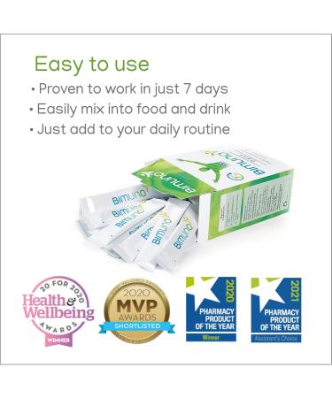 BIMUNO Immunity Food Supplement | Prebiotic Multivitamin for Women Men & Kids | Immune System Support with Vitamin D3 C & Zinc | Vegetarian Gluten Free Halal Kosher | (.) - Buy Online on GoSupps.com
