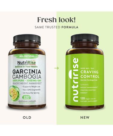 NutriRise Pure Garcinia Cambogia Extract - 120ct with 80% HCA - Weight Management, Appetite Control, Energy Metabolism - Carb Blocker Supplement - Buy Online on GoSupps.com