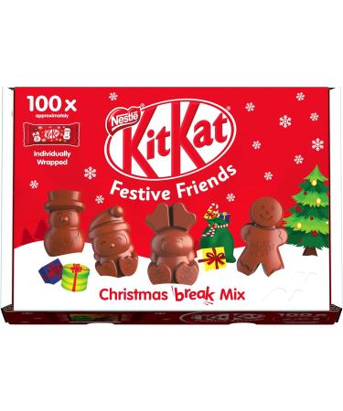 Nestle Kit Kat Christmas Friends 100 Assorted Milk Chocolate Christmas Figures Bulk Chocolate Box 820 g - Buy Online on GoSupps.com