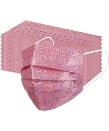 50pc Stylish Bronzing Reflective 3 Ply Disposable_Face_Mask for Men Women Use - Buy Online on GoSupps.com