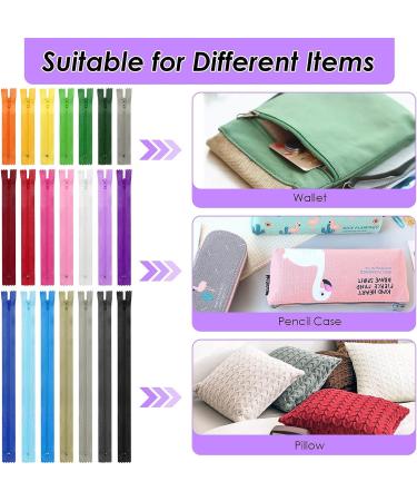 120pcs Assorted Nylon Zippers for Sewing - Bulk Zippers for Bags, Pouches, Pillow Covers & Crafts - Buy Online on GoSupps.com