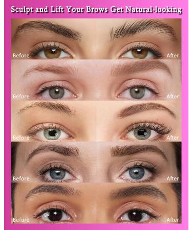 Tinted Eyebrow Gel 2Pcs Black Waterproof Long-Lasting Brow Gel Transfer-Proof Thickening Extreme Hold Eyebrow Glue Without Residue Shapes and Sculpts Brows Natural Eyebrow Makeup for Women-05 05 Black - Buy Online on GoSupps.com