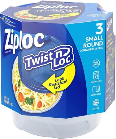 Ziploc Twist 'N Loc Containers - 3 Containers & 3 Lids - 3 Count - Buy Online on GoSupps.com