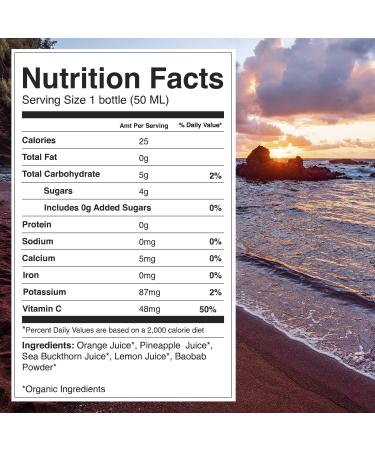 KOR Shots Sea Buckthorn & Baobab - Organic Vitamin C Superfood Shot (1.7 Fl Oz) | International Shipping Available - Buy Online on GoSupps.com