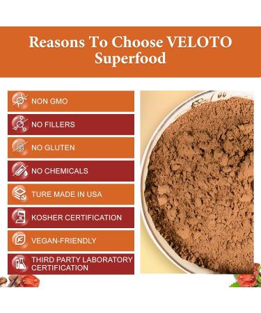 VELOTO Organic Mega Mushroom Powder Blend 10 in 1 Complex Mushroom Extract Powder Herbal Supplement with Reishi Cordyceps Chaga Lion's Mane Vegan & More Sustainably US Grown Filler Free 10oz - Buy Online on GoSupps.com
