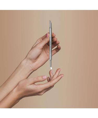 STALEKS PRO Slant Cuticle Pusher + Bent Cleaner Manicure Pedicure Stainless Steel Expert 90/4.2 - Buy Online on GoSupps.com