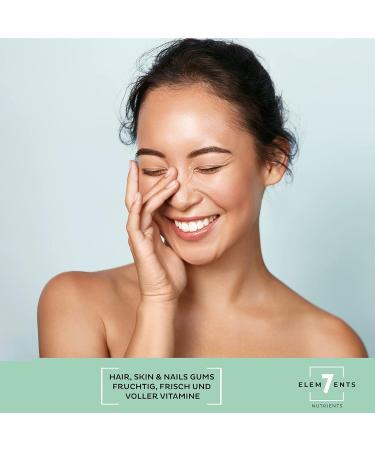 Shop Sugar-Free Hair Skin & Nails Gummies - Vitamin A C D E Biotin Zinc | Vegan Rubber Fruit Bears for Healthy Skin Hair & Nails - Buy Online on GoSupps.com