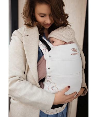Manduca First Baby Carrier - Organic Cotton Ergonomic Carrier for Newborns (3.5kg) to Toddlers (20kg) | Rainbow Day - Buy Online on GoSupps.com