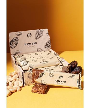 KoRo - Organic raw cashew bar 12 x 50g - Buy Online on GoSupps.com