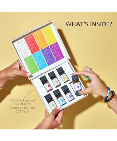 7 Chakra Essential Oil Diffuser Blend Gift Set | Aromafume 10ml | Aromatherapy Oils for Meditation Chakra Balance | Yoga & Reiki Gifts | Perfect Essential Oil Set for Chakra Healing - Buy Online on GoSupps.com