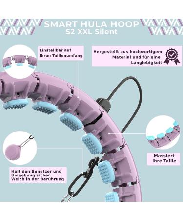 Swiss Activa+ Infinity Hoop Smart Weighted Hula Hoop with Counter | Exercise Equipment for Women Weight Loss | S2 XXL Purple Blue - Buy Online on GoSupps.com