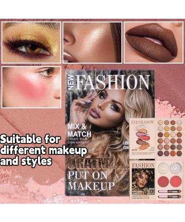 Eyeshadow Palette - 30 Long-Lasting Blush Colors - Makeup Set Eyeshadow Highlighter Beauty | For Parties Travel Holidays Birthdays Photoshoots Work Weddings Evenings Out Brides - Buy Online on GoSupps.com