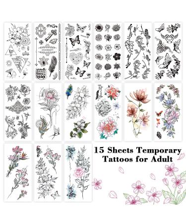 Cerlaza Temporary Tattoos for Women - Fake Henna Designs, Waterproof and Long Lasting Semi-Permanent Tattoos - Leg Makeup Floral Tatuajes Temporales for Adults - Buy Online on GoSupps.com