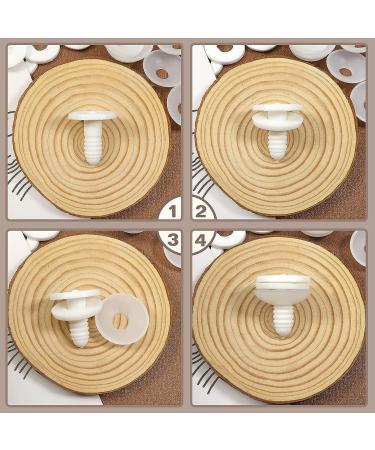 TOAOB 20 Set 50mm White Plastic Animal Doll Joints | Limbs & Head Joints for Doll Making - Buy Online on GoSupps.com