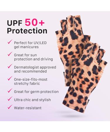 Gel Nail Manicure Anti-UV and Sunblock Protection Shield Gloves - Water Resistant UV Gloves for Gel Manicures to use with UV and LED Dry Lamps (Chains of Love Print) Black - Buy Online on GoSupps.com