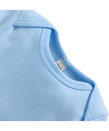 Bestele Baby Bodysuit for Newborn Boys and Girls - Cotton Onesie Romper Set | Short Sleeve Infant Coverall Undershirt - Pure Color B - 18-24 Months - Buy Online on GoSupps.com