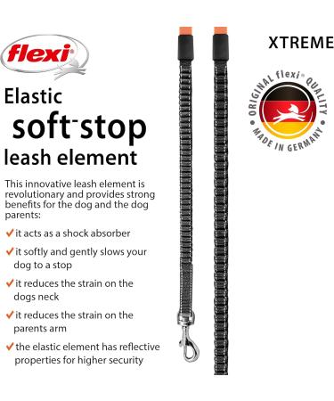 Flexi Xtreme Tape Orange & Black Medium 5m Retractable Dog Leash/Lead for dogs up to 35kgs/77lbs Orange & Black Medium (5m) - Buy Online on GoSupps.com