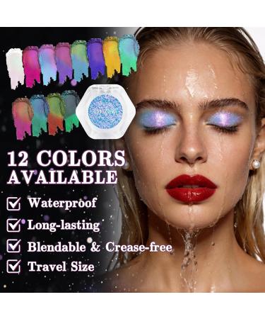  Lestpola Chameleon Glitter Eyeshadow Red Purple Metallic Effect Intense Shine Long Lasting Fine Texture Highly Pigmented Holographic Glitter Eyeshadow Makeup 04 - Buy Online on GoSupps.com