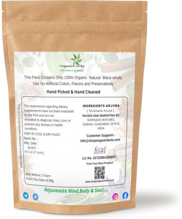 Arjuna Powder | Terminalia | Powder 100% Natural (100 Gram) 3.5 Ounce (Pack of 1) - Buy Online on GoSupps.com