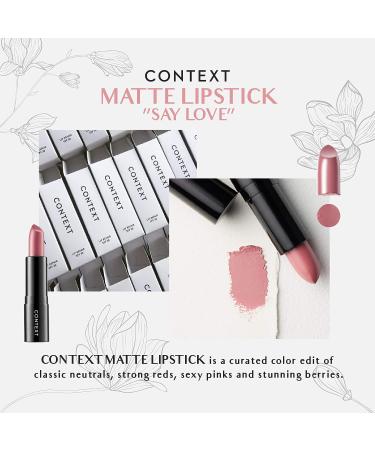 CONTEXT SKIN Matte Lipstick in Say Love - 0.12 oz | Long-Lasting Lip Color - Buy Online on GoSupps.com
