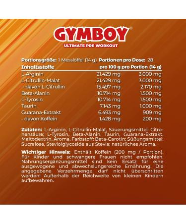 GYMBOY Ultimate Pre Workout - Rising Sun Edition (Dragon Fruit Guava Prickly Pear) 392g | Best International Shipping - Buy Online on GoSupps.com