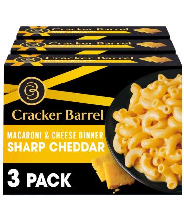 Cracker Barrel Sharp Cheddar Macaroni & Cheese Dinner (3 ct Pack, 14 oz Boxes)