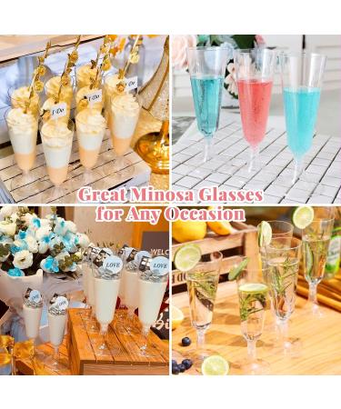 150 Clear Disposable Plastic Champagne Flutes - 5.5 Oz - Wedding Party Toasting Glasses - Buy Online on GoSupps.com