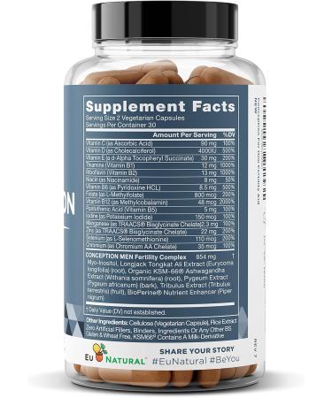 Eu Natural Conception Menâ€™s Fertility Vitamins - 60 Vegetarian Capsules for Optimal Reproductive Health - Buy Online on GoSupps.com