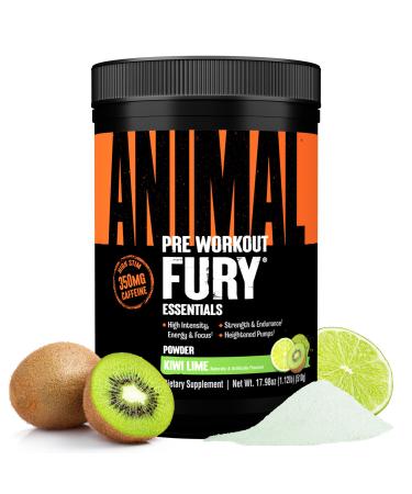 Animal Fury Pre Workout Powder - Kiwi Lime 350mg Caffeine BCAA Amino Acids 2g Beta Alanine Citrulline & Tyrosine Energy Focus Strength Endurance Preworkout for Men & Women 30 Servings NEW - Kiwi Lime 30 Servings (
