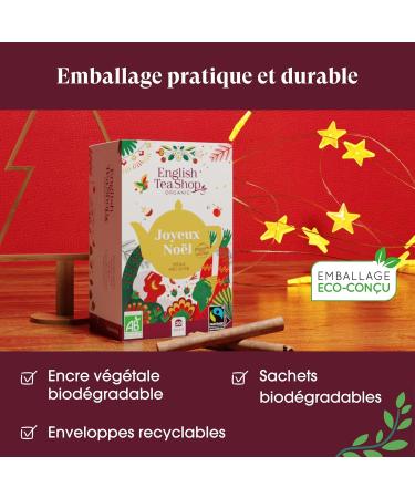 English Tea Shop - Merry Christmas - Assorted Christmas teas and infusions - 20 organic Fairtrade tea bags - Christmas gift i - Buy Online on GoSupps.com