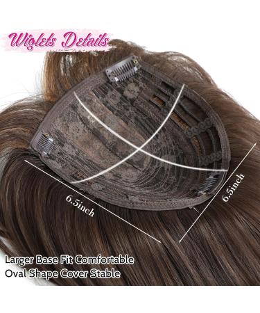 Ms Taj Hair Toppers 18 Dark Brown with Highlights | Long Layered Synthetic Hair Pieces for Women | Clip-in Hair Toppers for Thinning Hair - Buy Online on GoSupps.com