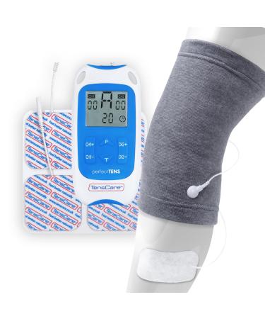 TensCare Perfect TENS - Clinically Proven TENS Device for Pain Relief of The Back Hip Leg Arm Aswell as Arthritis and Sciatica. Includes Kneestim for Arthritis and Pain in The Knee Perfect TENS & Kneestim
