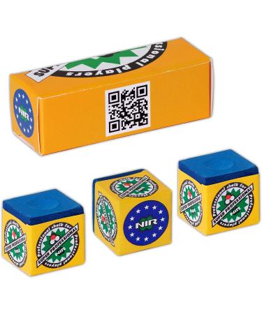 Longoni NIR Super Professional Pool Cue Billiard Chalk - Set of 3 (Green/Blue) - Buy Online on GoSupps.com