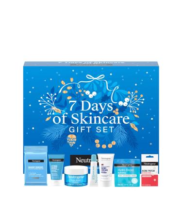 Neutrogena 7 Days of Skincare Set ($56.00 Value) Daily Skin Care Essentials Face Wash Facial Moisturizer Makeup Remover Wipes Pimple Patches & More 7 Full & Travel Size Toiletries 7 Days of Neutrogena- Giftset