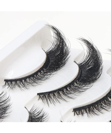 HBZGTLAD Cat-Eye 3D Mink Eyelashes - Curled Winged Natural & Realistic Messy End, Soft & Thick False Eyelashes (MA01) - Buy Online on GoSupps.com