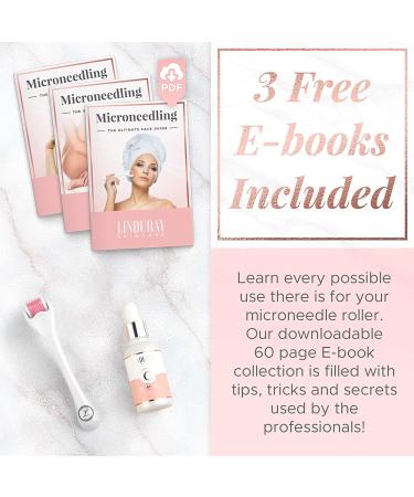 Derma Roller Microneedling Kit for Face 0.30mm - Vitamin C Serum & Hyaluronic Acid - 540 Titanium Micro Needles - Includes 3 Free Ebooks - Buy Online on GoSupps.com