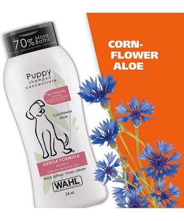 Wahl Gentle Puppy Shampoo for Pets 24 Oz - Cornflower & Aloe Formula for Clean Grooming - Buy Online on GoSupps.com